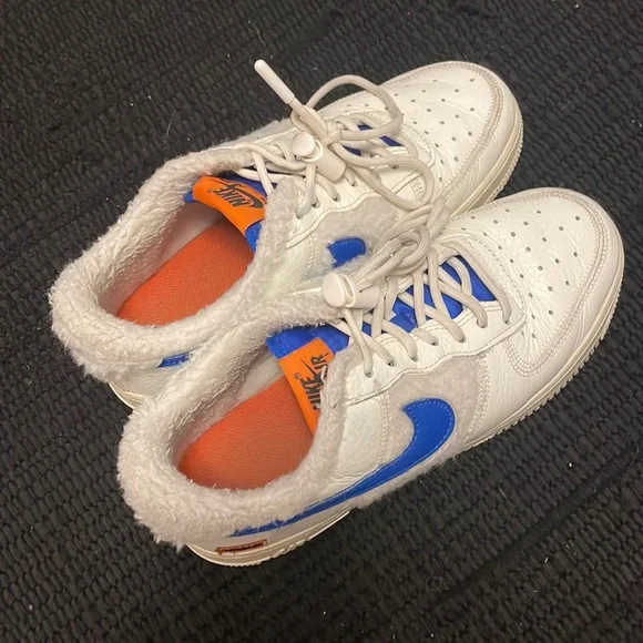 Sherpa Fleece White Blue Orange Air Force Nike Air Force Low